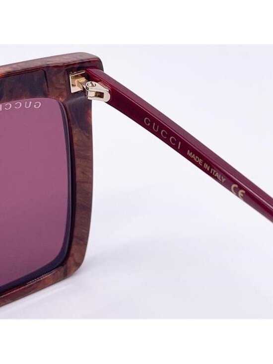 New - Gucci Burgundy New Gg0733s 003 Shield Sunglasses main image 8